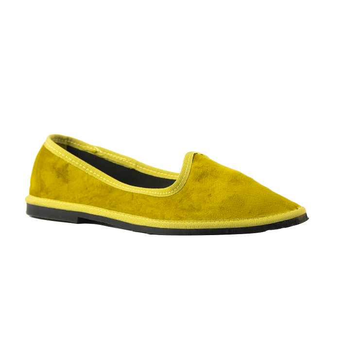 Friulana in velluto lime